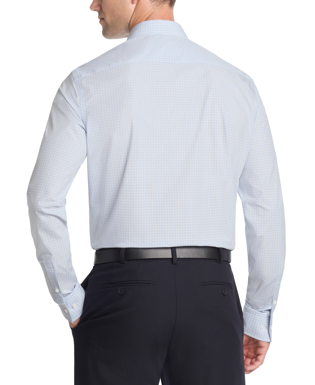 Calvin Klein Steel Dress Shirt Men Light Blue Slim Fit Button Up Fts9 In Blue