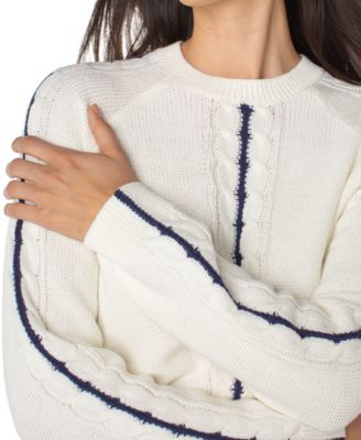 Women's Long Sleeve Crewneck Raglan Sweater