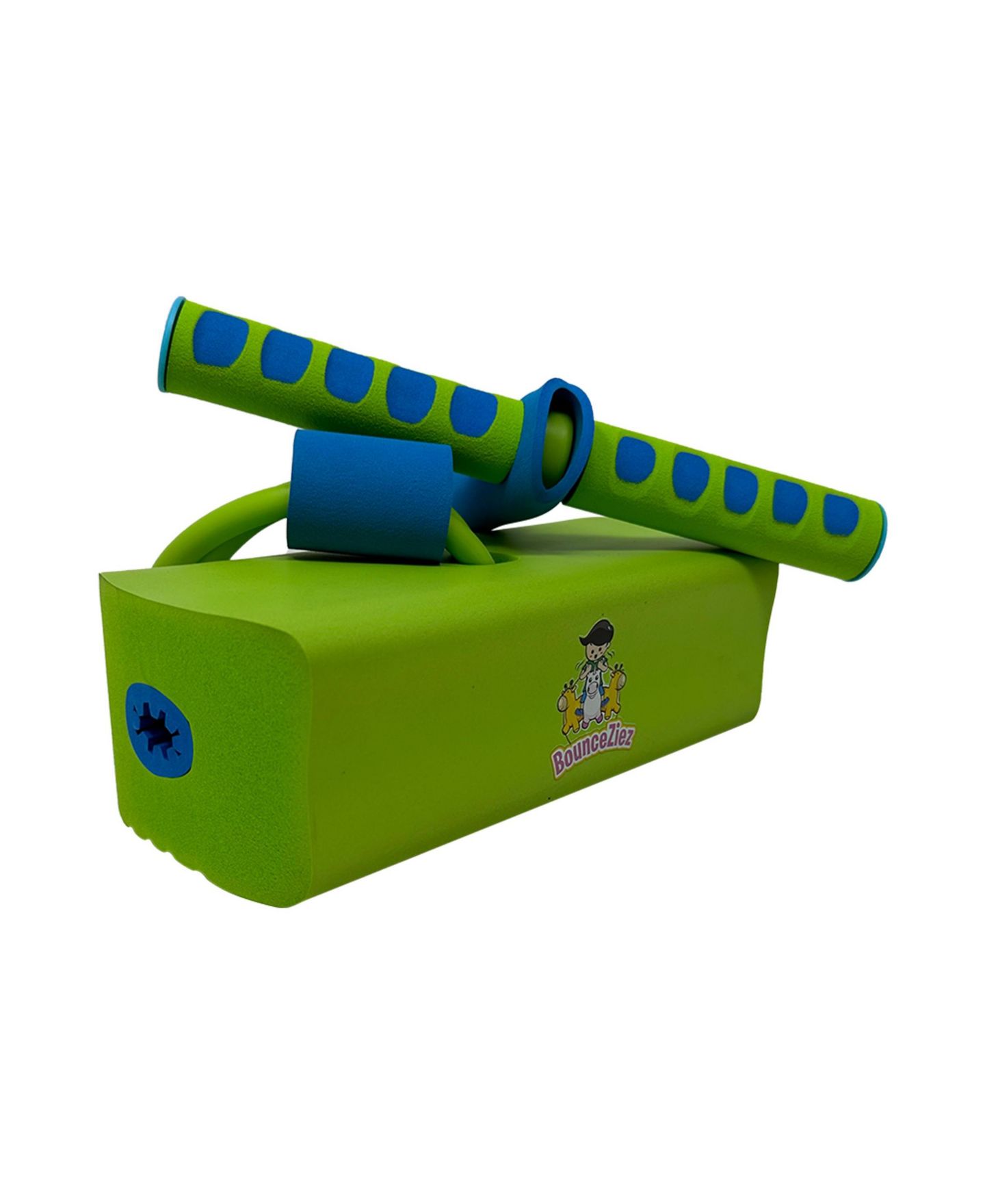 Детская игрушка BounceZiez Hop & Squeak Pogo Hopper, цвет: Зелёный / Синий — фото 4