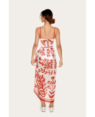 Beach Sarong Wrap - Red Coral