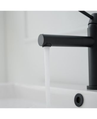 Single Hole Single-Handle Bathroom Faucet in Matte Black