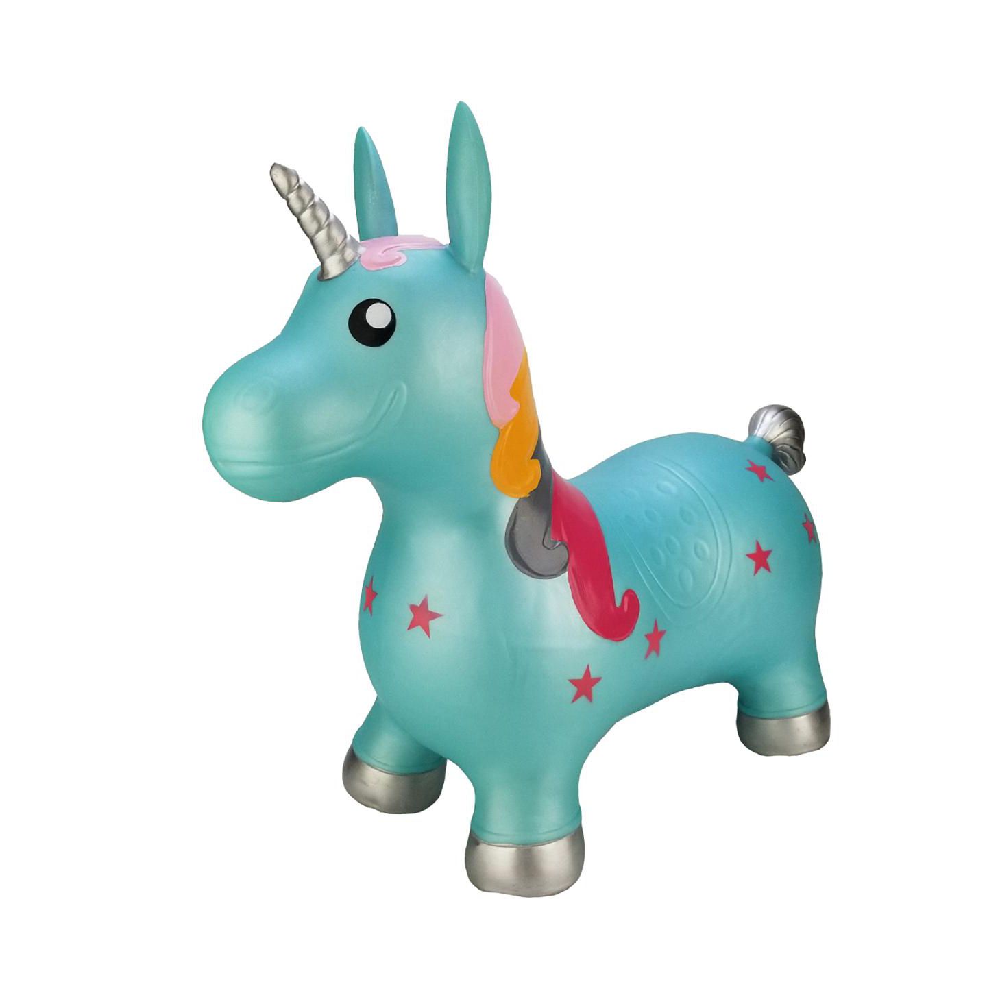 Детская игрушка BounceZiez Inflatable Unicorn Ride-On Hopper, Holds Up to 110 Lbs, Ages 3+ — фото 2