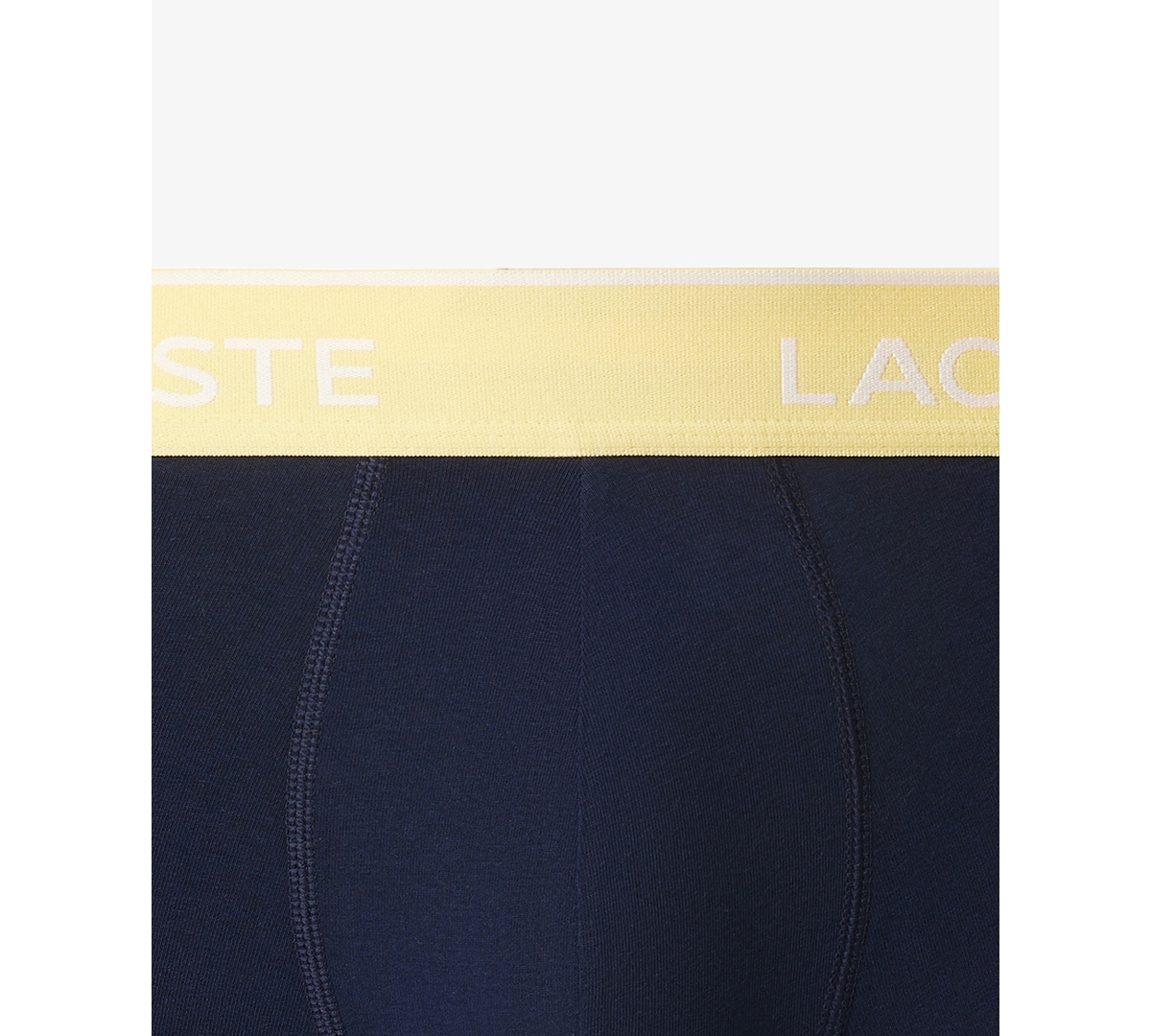 Lacoste Men's 3-pack Regular-fit Logo Waistband Trunk Underwear In Blue