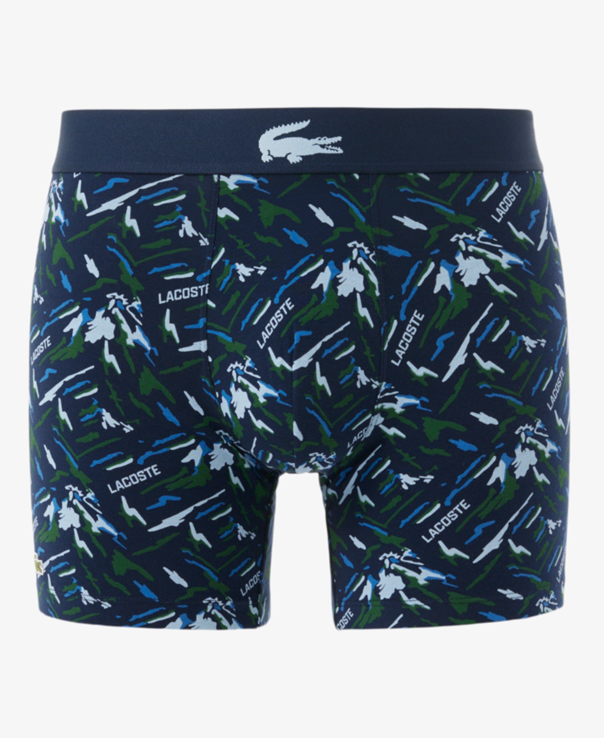 Lacoste Men's Regular Fit Logo Waistband Boxer Briefs In Blue