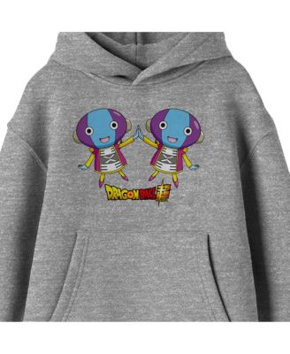 Dragon Ball Super Zeno Long Sleeve Athletic Heather Youth Hooded Sweatshirt-Large