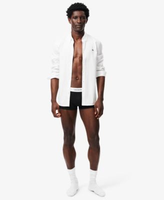 Men's 3-Pack Cotton Stretch White Waistband Trunks