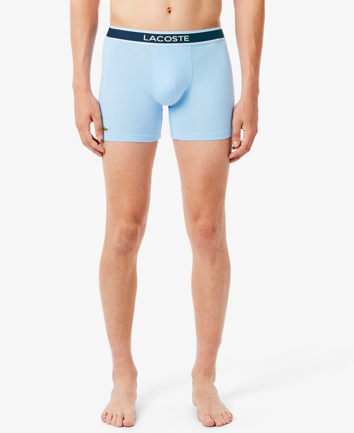Lacoste Men's 3-Pack Regular-Fit Monogram 5" Boxer Briefs