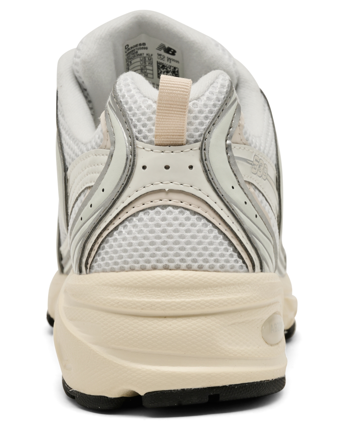 New Balance Mesh Rubber Sole Sneakers With Silver Accents In Gray