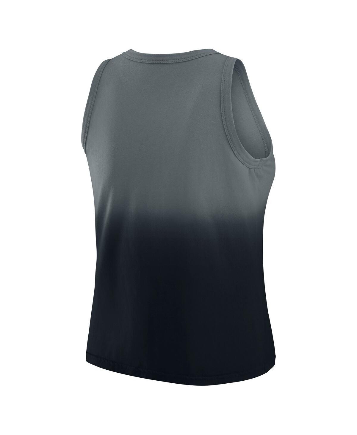 Wear By Erin Andrews Women's X Gracie Hunt Black Carolina Panthers Ombre Tank Top In Black