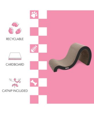 Kona 27" Modern Cardboard Double-Sided Wave Cat Scratcher with Catnip