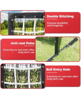 9 Hole Pitching Net for Baseball & Softball - with Strike Zone, Adjustable Throwing Target, Training Equipment