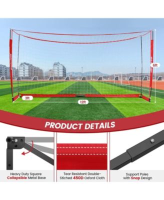 12x6FT Soccer Goal - Easy Setup, Portable with Upgraded Collapsible Metal Base - Includes Carry Bag, for Backyard, Indoor & Outdoor Practice