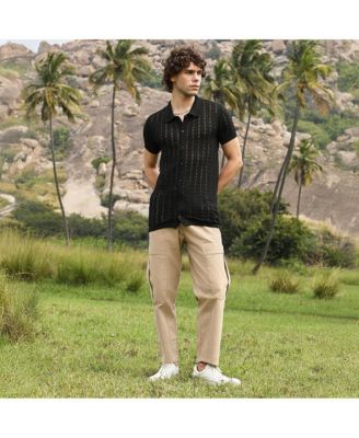 Men's Spear-Knit Slim-Fit Shirt