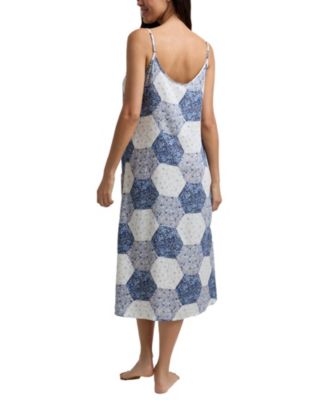 Women's Rosie V-Neck Patchwork Print Slip Nightgown