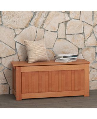 2PCS Wood Outdoor Planter Box w/ Seat 2-in-1 Wooden Raised Garden Bed & Bench  38'' x 16'' x 18''