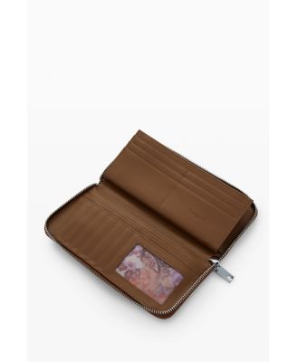 Women's Large perforated studded wallet