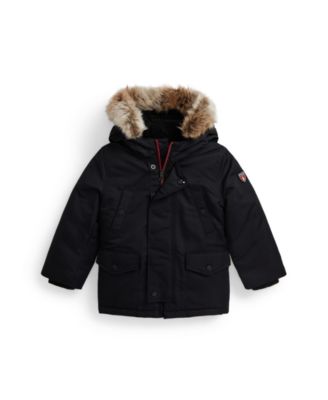 Polo Ralph Lauren Toddler and Little Boys 2-7 Faux-Fur-Trim Down Parka - Polo Black 98$