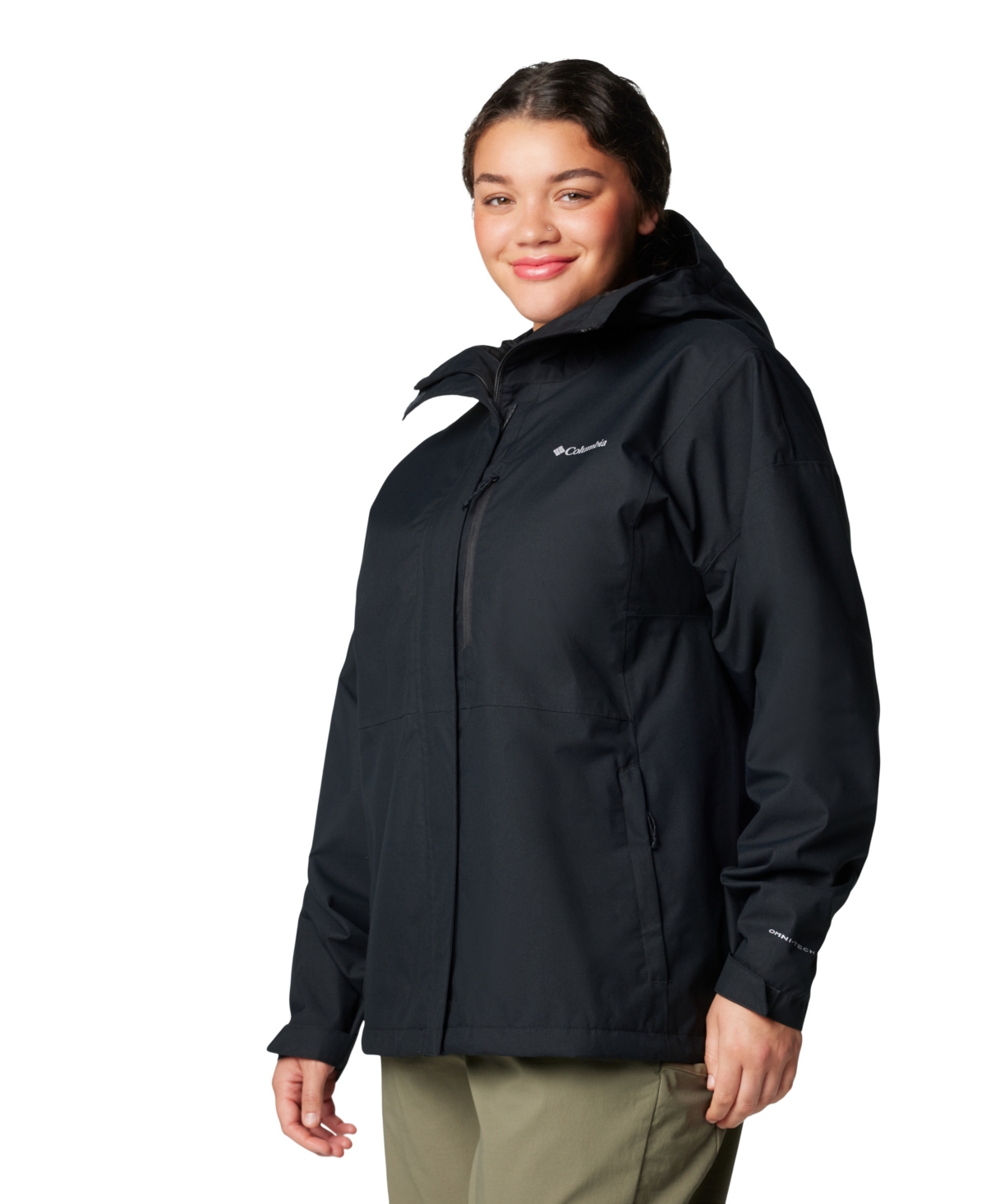 Columbia Plus Size Hikebound Ii Hooded Jacket In Black