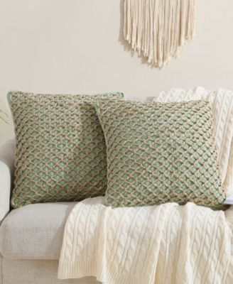 Jada Jute 2-Pc. Decorative Pillows Set, 18" x 18"
