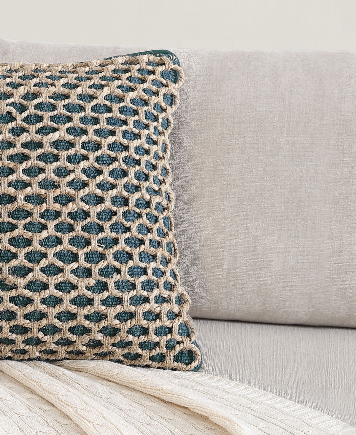 Boho Living Jada Jute Decorative Pillow, 18" X 18" In Purple