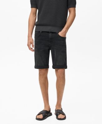 Men's Slim-Fit Denim Bermuda Shorts