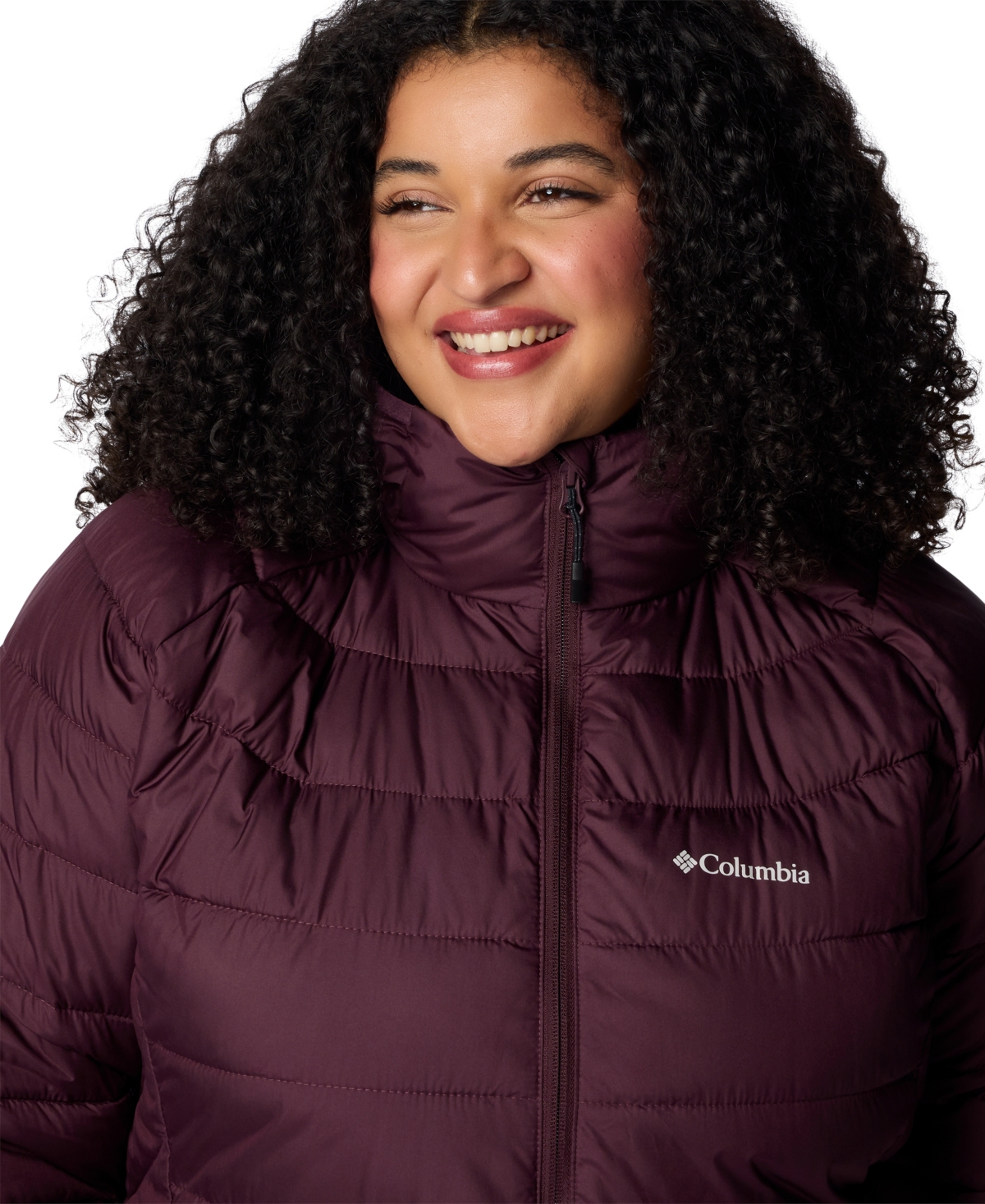 Columbia Plus Size Powder Lite Ii Mid Jacket In Purple