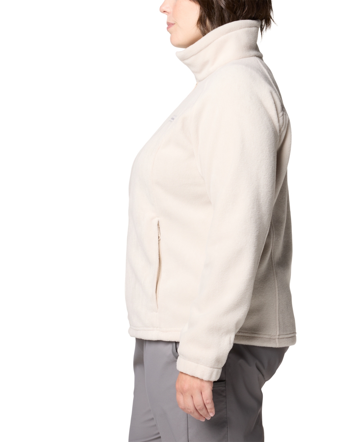 Columbia Plus Size Benton Springs Fleece Long Sleeve Jacket In Neutral
