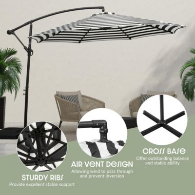 10 Ft Outdoor Patio Cantilever Offset Umbrella