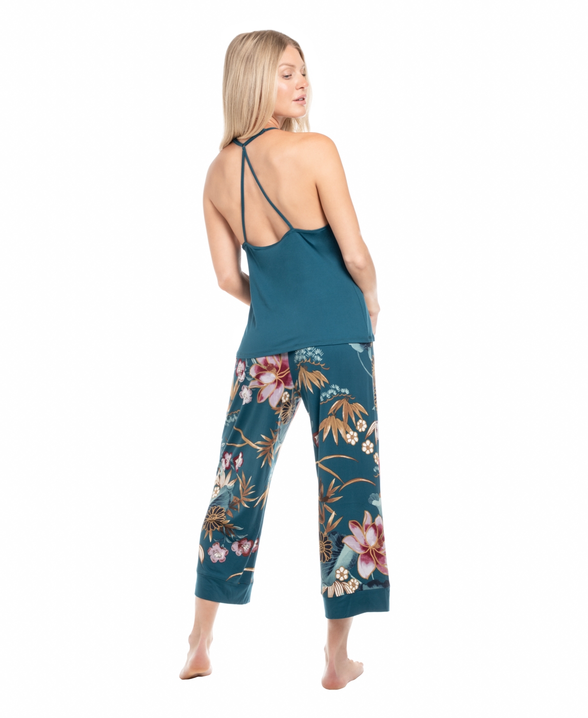 Linea Donatella Women's Knit Mihoko 3pcs Travel And Sleep Pajama Set In Multi