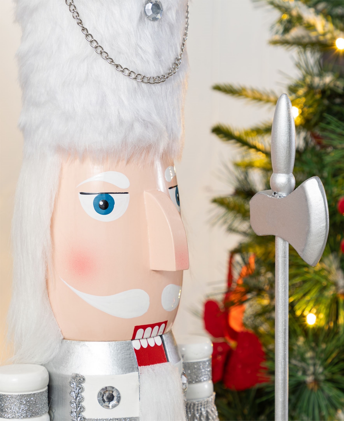 Glitzhome 42" Wooden Christmas Soldier Nutcracker In Multi