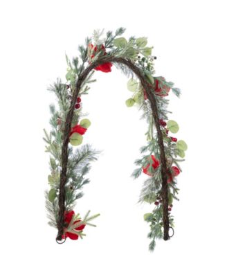 6" Christmas Magnolia Berry Garland