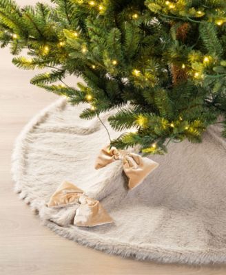 48" Reversible Korean Fleece Christmas Tree Skirt