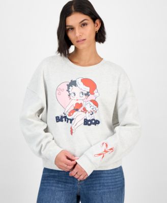 Grayson Threads, The Label - Juniors' Betty Boop Christmas Fleece Sweatshirt