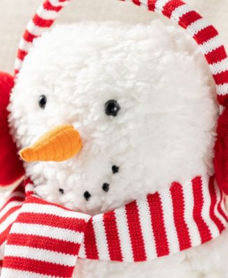 17.75" Christmas Fabric Standing Snowman