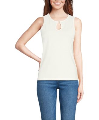 Plus Size Supima Keyhole Tank