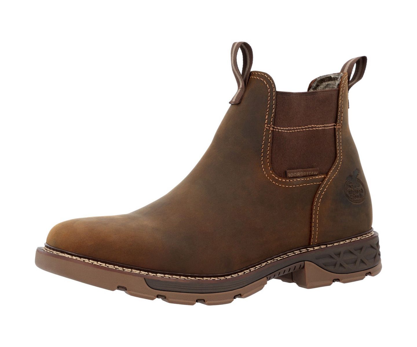 Мужские ботинки GEORGIA BOOT Carbo-Tec FLX Waterproof Chelsea Work Boot, цвет: Коричневый — фото 8