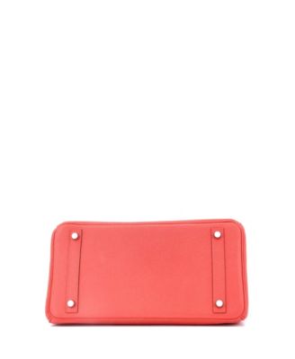 Pre-Owned Hermes Birkin 30 Handbag Pink Epsom with Palladium Hardware