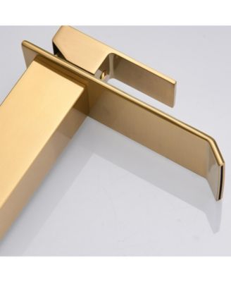 Waterfall Single Handle Single Hole Modern Drip-Free Lavatory RV Sink Bathroom Faucet