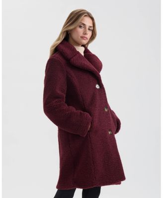 Women’s Teddy Coat with Notch Collar