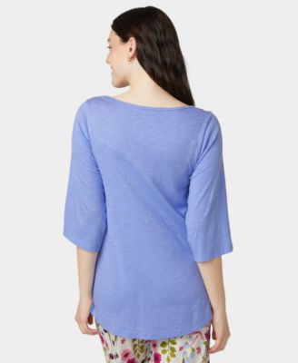 Women's Shirred Bell Sleeve Pajama T-Shirt