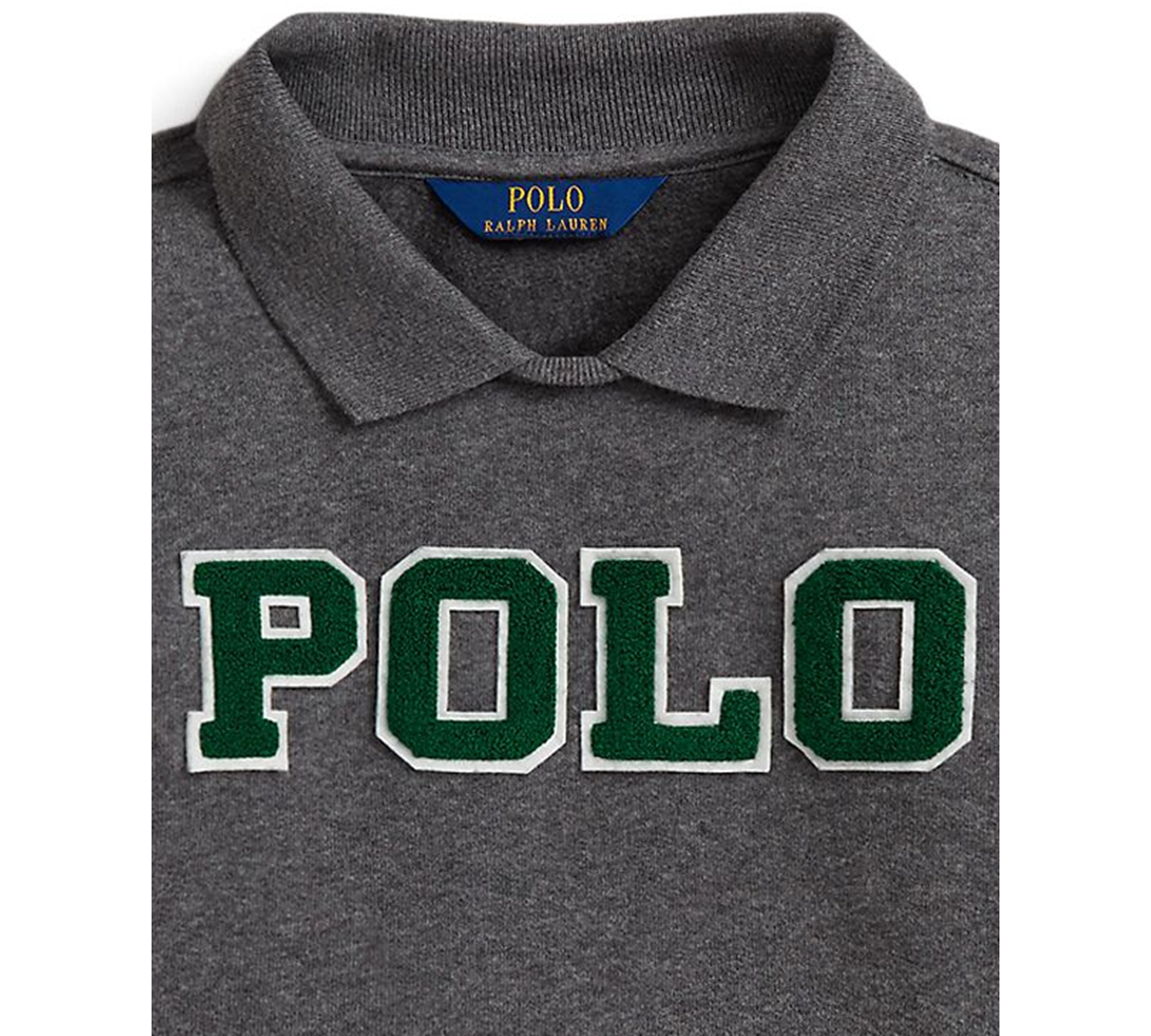 Polo Ralph Lauren Kids' Graphic Polo Sweatshirt In Gray