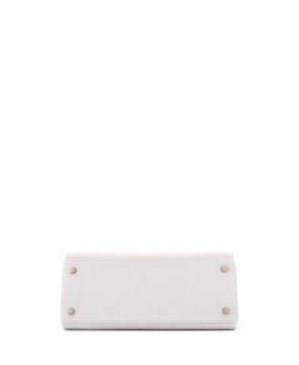 Pre-Owned Hermes Kelly 28 Handbag Light Togo with Gold Hardware