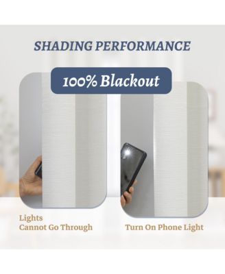 100% Blackout Cotton Blend Thermal Grommet Curtains, 2 Panels, 52"x96"