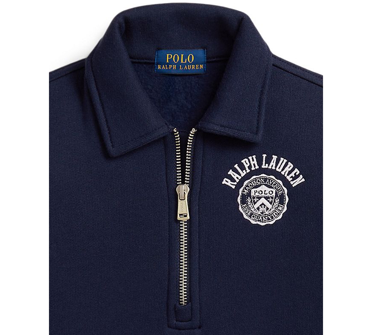 Polo Ralph Lauren Ralph Lauren Logo Fleece Collared Sweatshirt In Blue