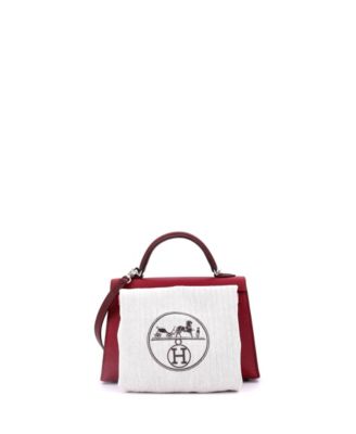 Pre-Owned Hermes Kelly 20 Handbag Tricolor Epsom with Palladium Hardware