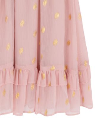 Big Girls Foil Dot Chiffon Dress