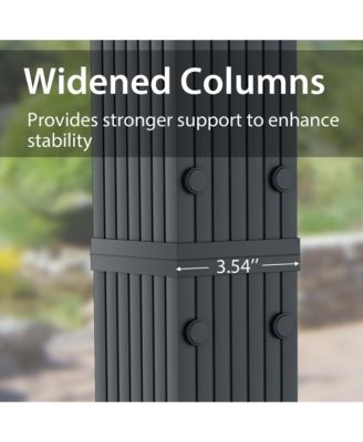 10 x 13ft Outdoor Aluminum Retractable Pergola Canopy Shelter Grape Trellis