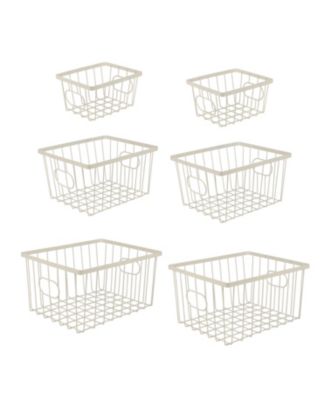 Camden Vintage Industrial Handmade Set of 6 Wire Metal Nesting Storage Baskets