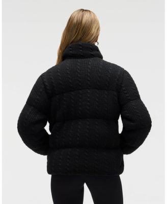 Women's Sweater Knit Puffer Jacket
