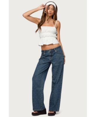 Women's Esmay Studded Low Rise Jeans